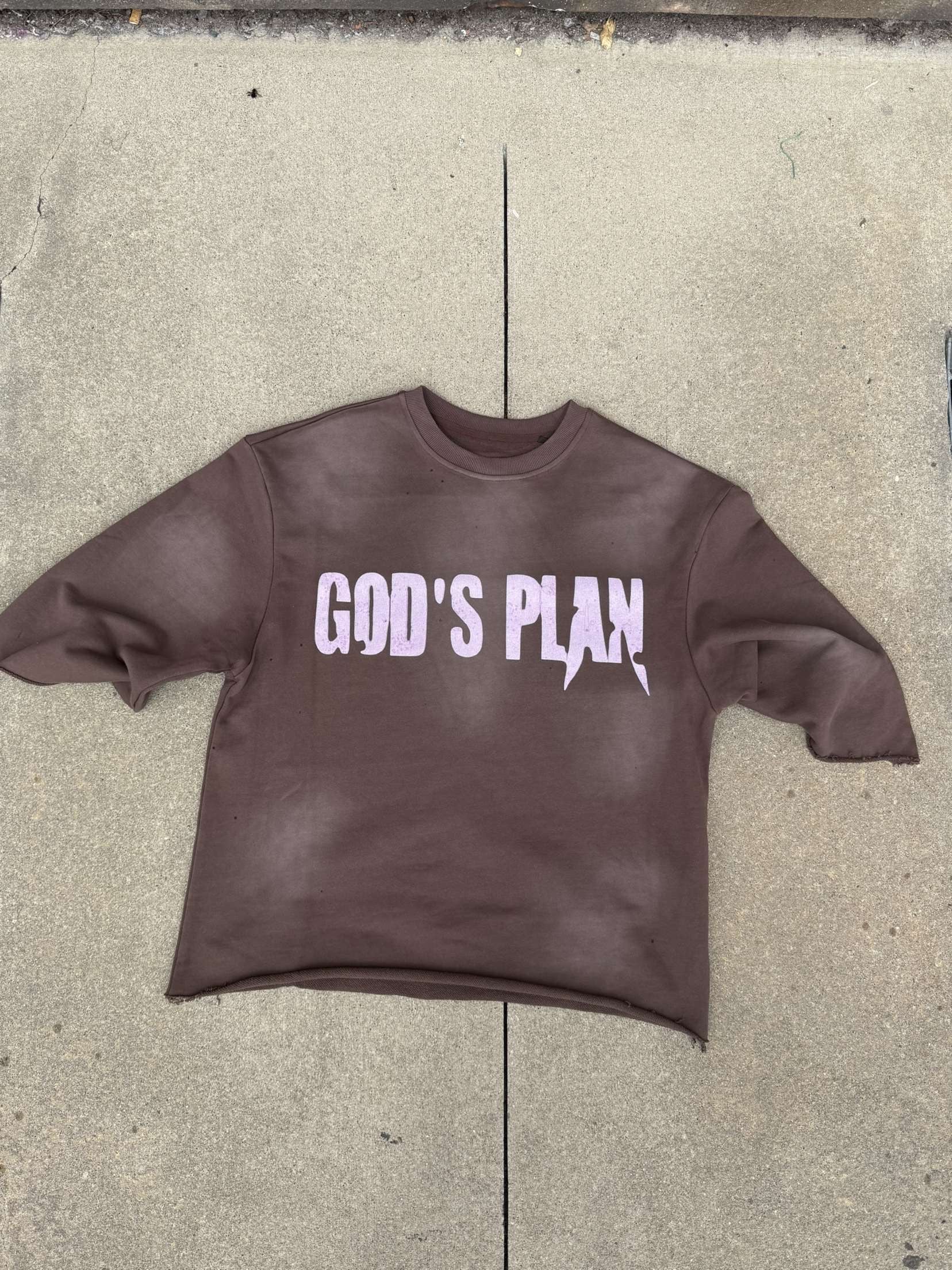 Gods Plan distressed pullover